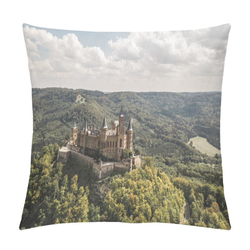 Personality  Aerial View Of Hohenzollern Castle Pillow Covers