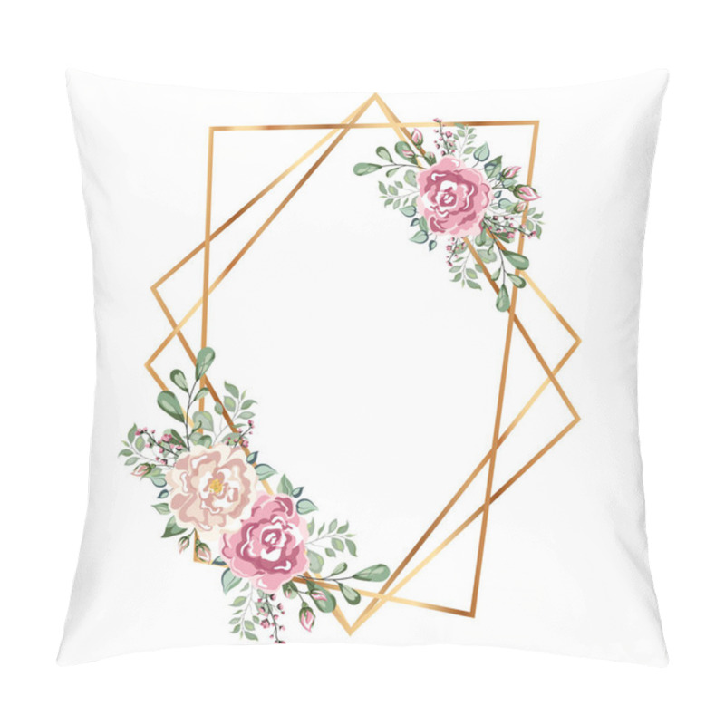 Personality  Geometrical Polyhedron With Flowers Pillow Covers