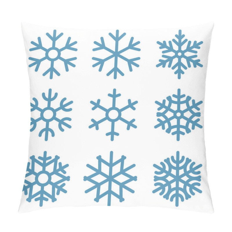 Personality  Set Of Flat Snowflakes Pillow Covers