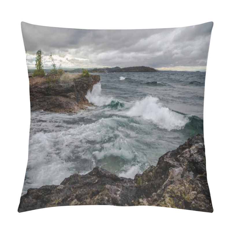 Personality  Wild And Stormy Lake Superior Coast Pillow Covers