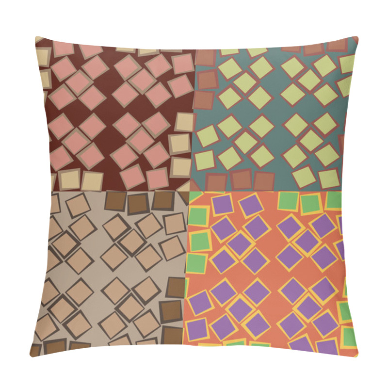 Personality  Seamless Patterns With Irregular Squares Pillow Covers