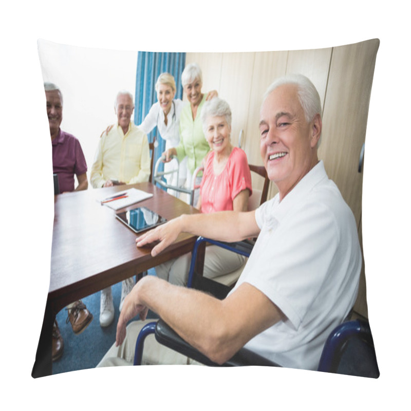 Personality  Seniors With Wheelchair And Walking Aid Pillow Covers