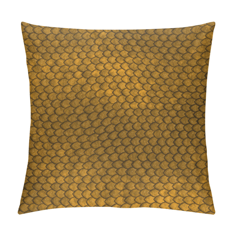 Personality  Golden Dragon Scales Pattern Pillow Covers