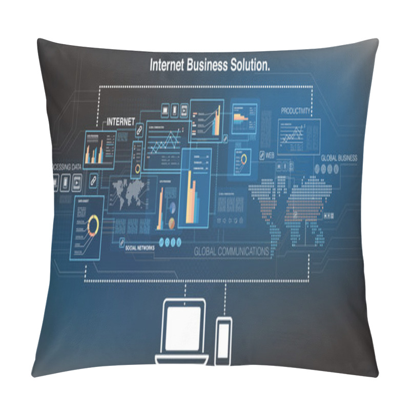 Personality  Online Business And Cloud Computing Technology Pillow Covers