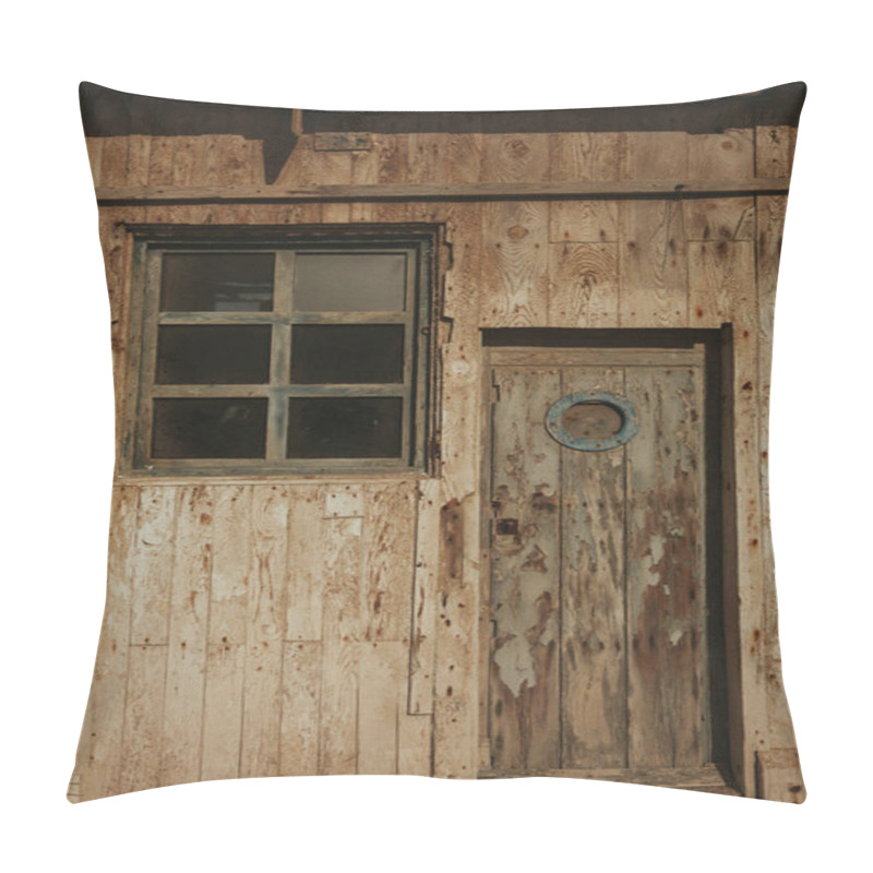 Personality  Window And Door Of Old House Pillow Covers