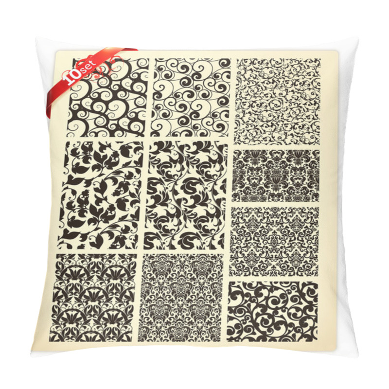 Personality  Set Of Ten Patterns, Black Silhouettes Pillow Covers