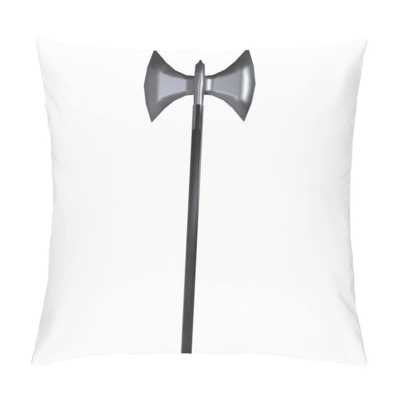 Personality  The Axe Features Two Sharp Blades And A Long Wooden Handle, Ready For Use. Pillow Covers