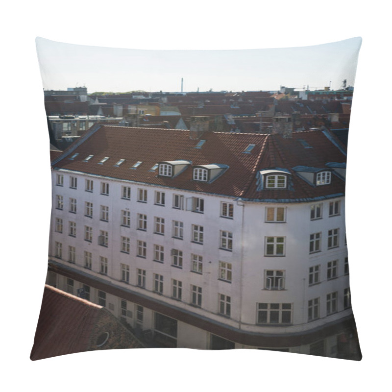 Personality  Aerial View Of Beautiful Cityscape Of Copenhagen With Houses And Rooftops Pillow Covers