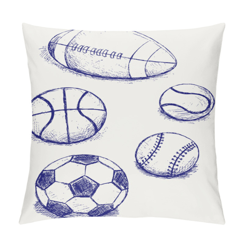 Personality  Set Sport Balls Pillow Covers