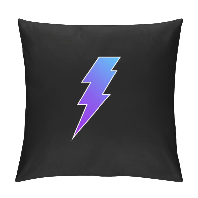 Personality  Bolt Blue Gradient Vector Icon Pillow Covers