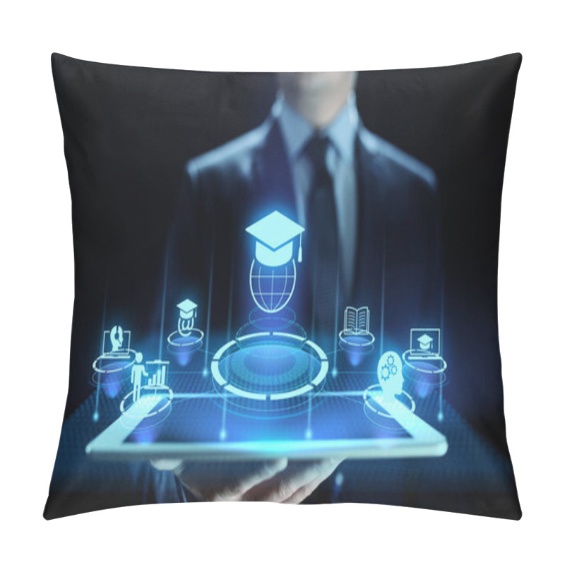 Personality  E-learning Online Education Business Internet Concept On Screen. Pillow Covers