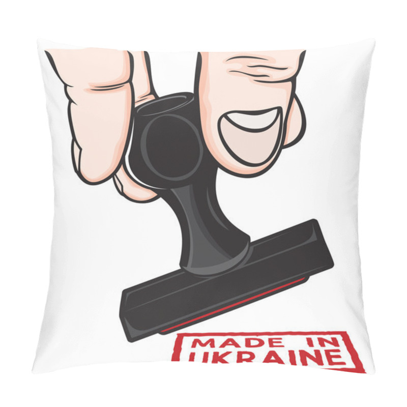 Personality  Hand And Stamp Made In Ukraine Pillow Covers