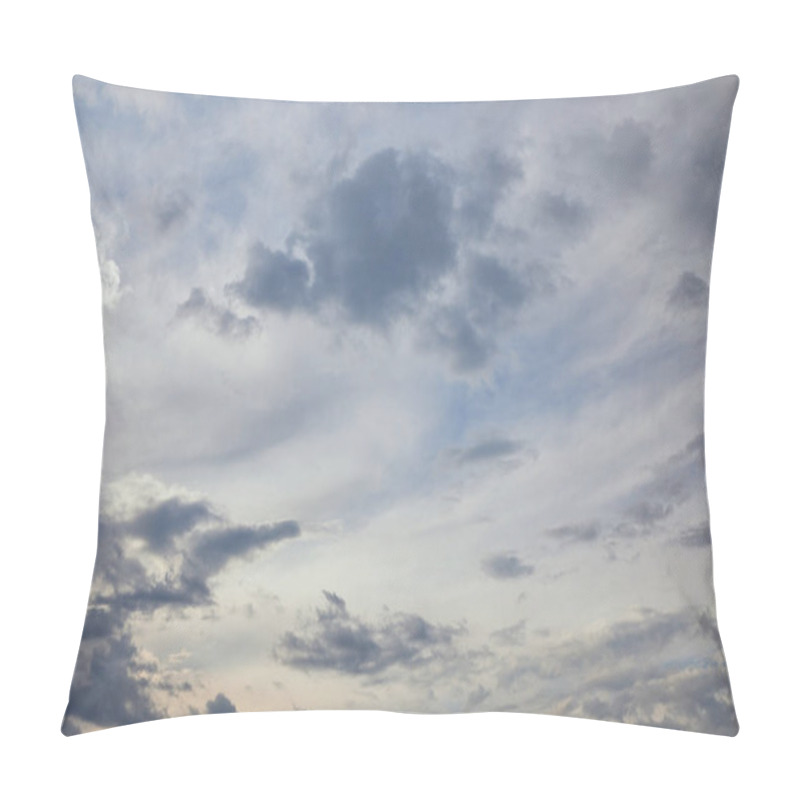 Personality  Blue Clouds On Blue Sky Background And Sun Rays Pillow Covers