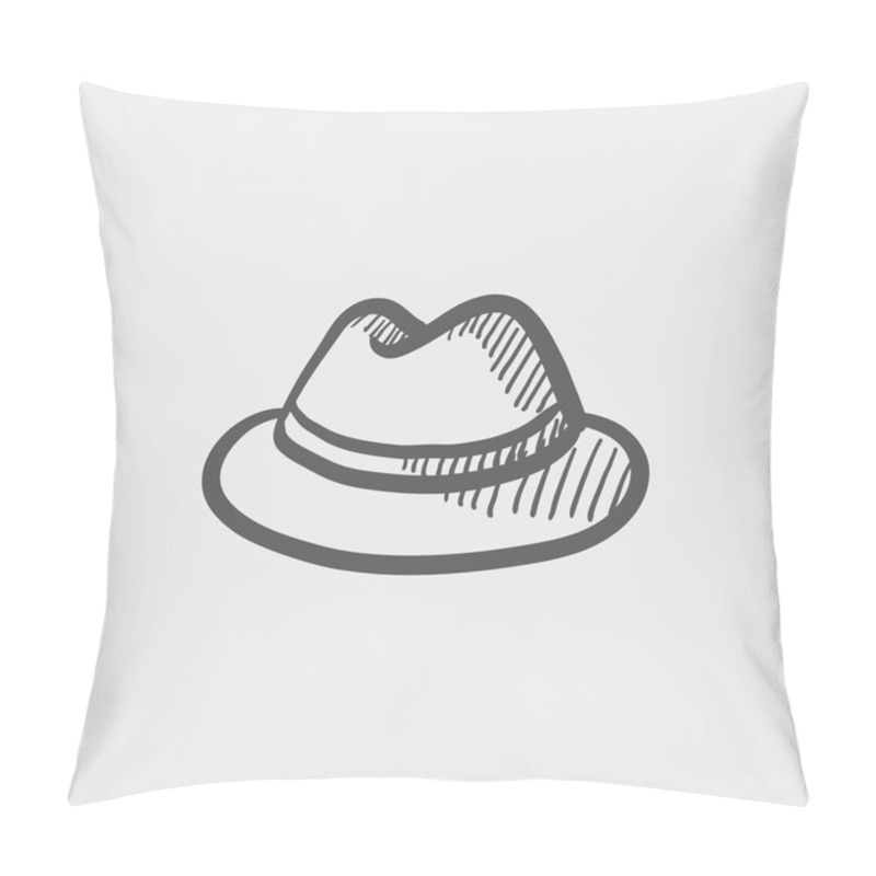 Personality  Classic Hat Sketch Icon Pillow Covers