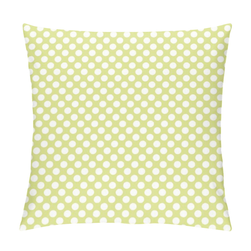 Personality  Tile Vector Pattern With Pastel Polka Dots On Green Background Pillow Covers