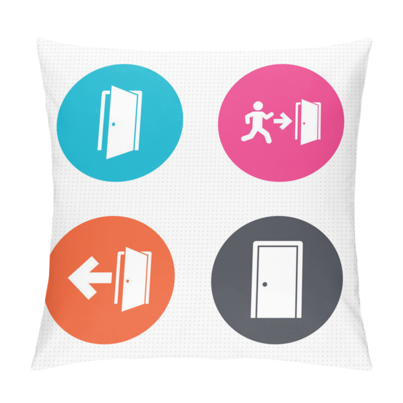 Personality  Emergency Exit With Arrow Symbols Pillow Covers