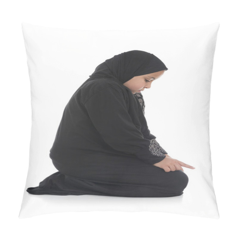 Personality  Young Muslim Girl Praying Sideview Pillow Covers