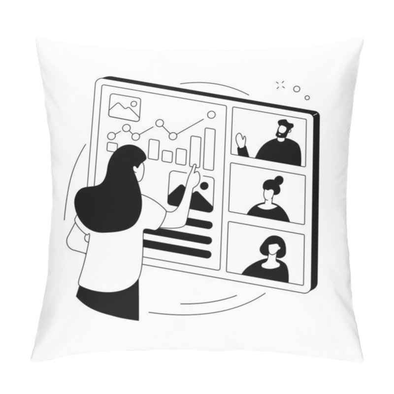 Personality  Digital Presentation Abstract Concept Vector Illustration. Pillow Covers