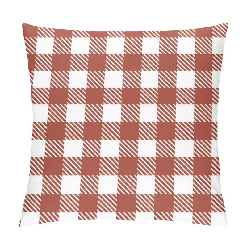 Personality  Seamless Pattern With Red White Stripes And Squares Pillow Covers