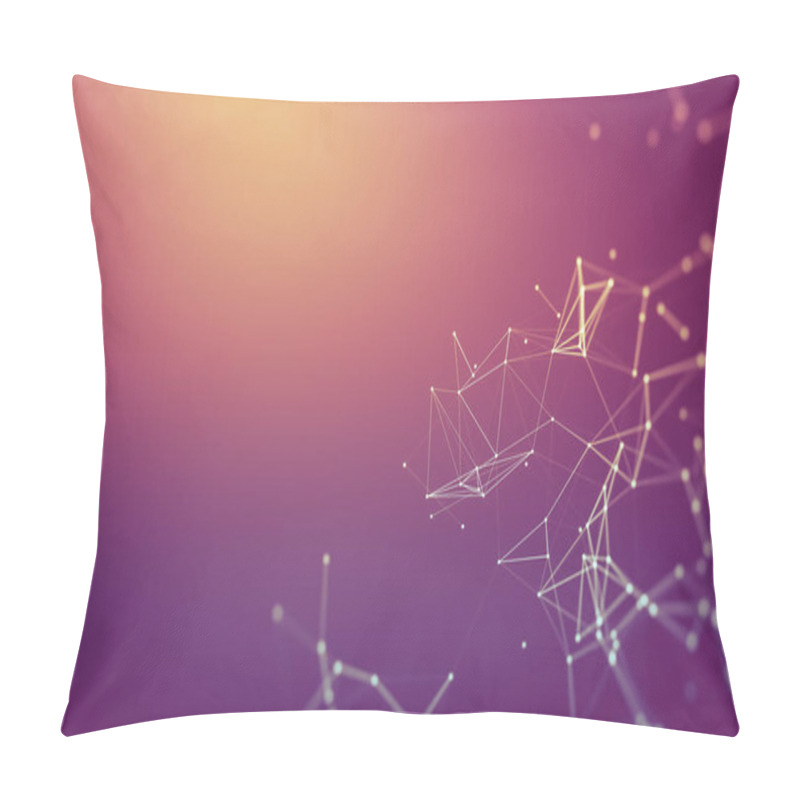 Personality  Abstract Polygonal Space Low Poly Dark Background, 3d Rendering Pillow Covers