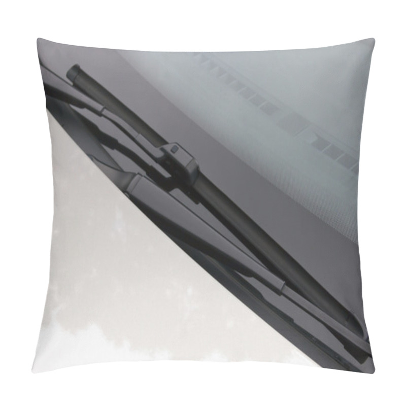 Personality  Close Up Of Windscreen Wipers In Resting Position On Windshield Pillow Covers