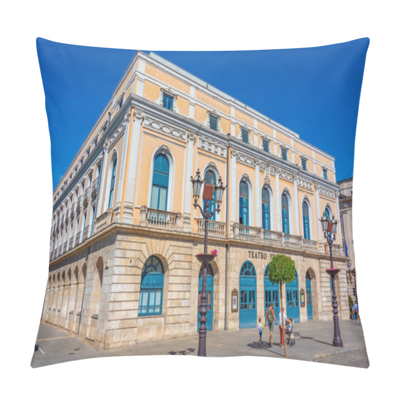 Personality  Burgos, Spain, June 4, 2022: Teatro Principal In Spanish Town Burgos. Pillow Covers