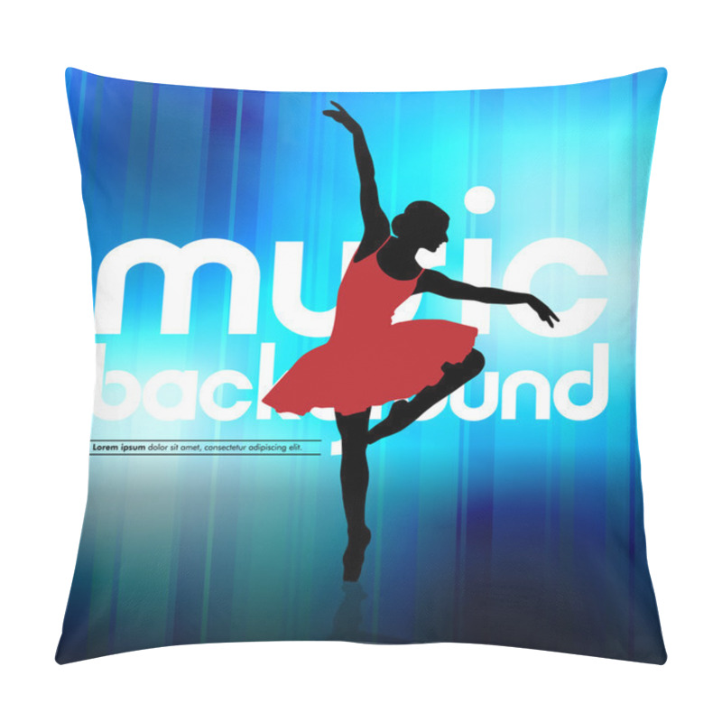 Personality  Ballet. Dancing Illustration. Vector Pillow Covers