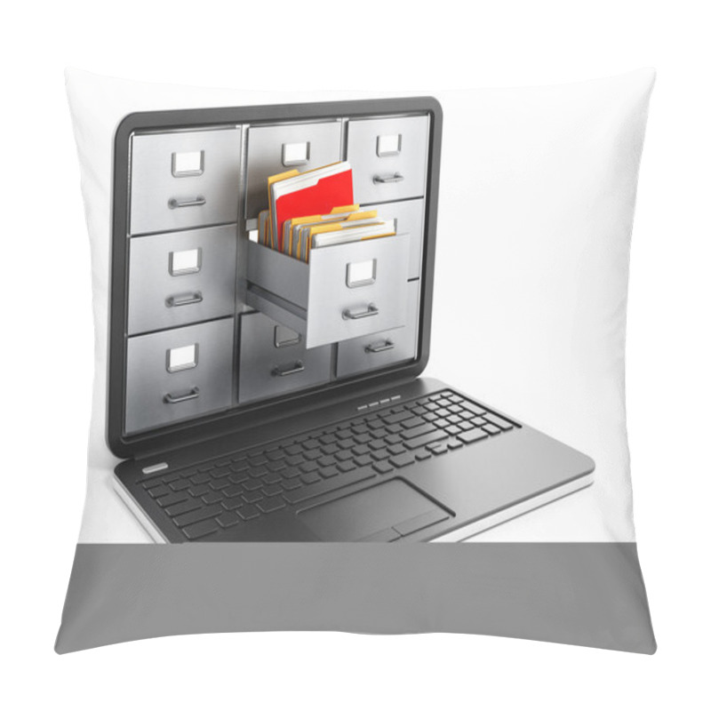 Personality  Laptop Computer Data Storage Concept Pillow Covers