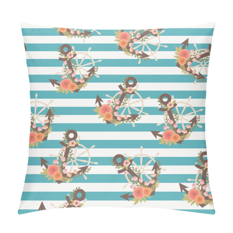 Personality  Nautical Seamless Pattern Pillow Covers