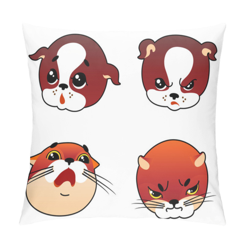 Personality  Cats And Dogs Pillow Covers