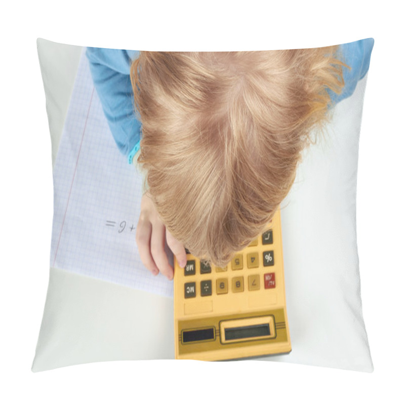 Personality  Child Does  Calculations With Retro Calculator Pillow Covers