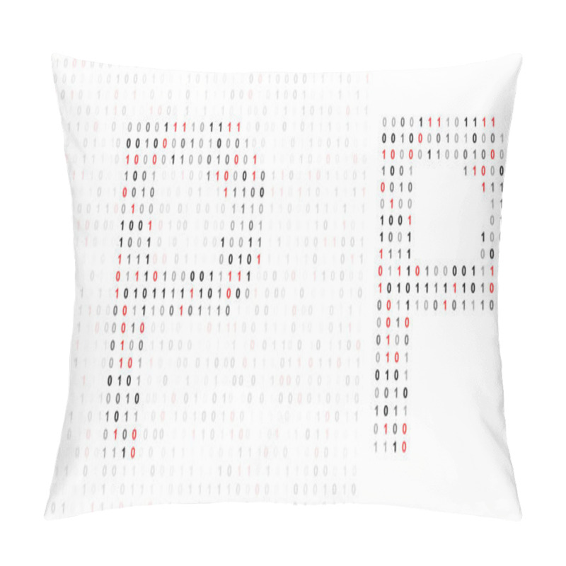 Personality  Letter P, Alphabet From Binary Code Pillow Covers