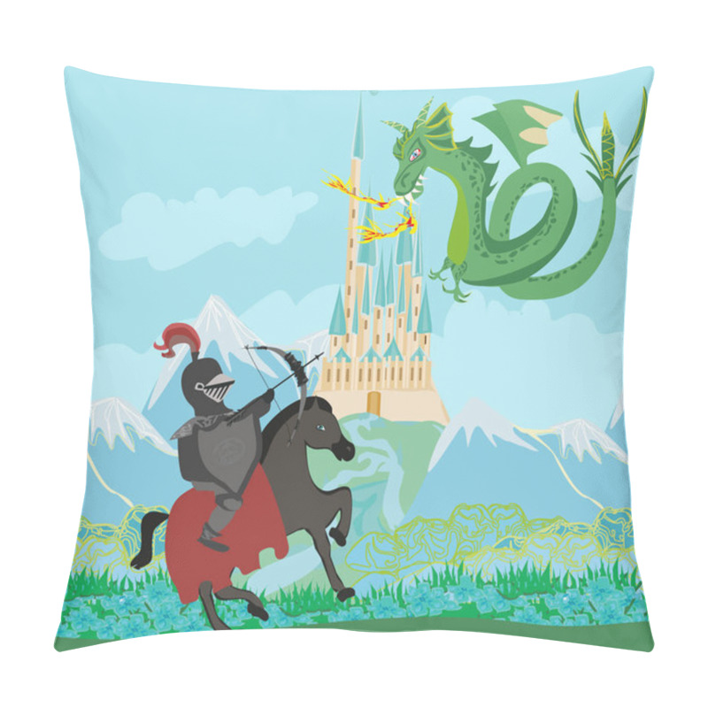 Personality  Dragon And Knight Fighting Pillow Covers