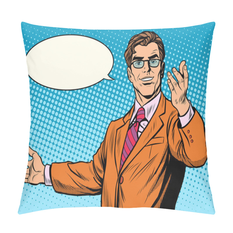 Personality  Businessman Welcome Business Concept Pillow Covers