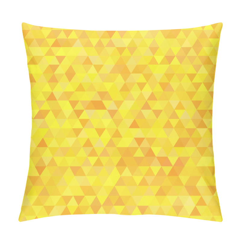 Personality  Abstract Background Consisting Of Yellow Triangles. Geometric Design For Business Presentations Or Web Template Banner Flyer. Illustration Pattern. Pillow Covers