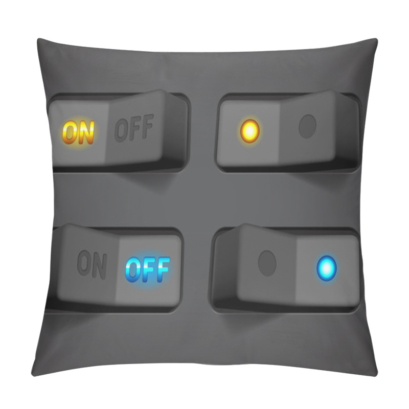 Personality  On And Off Switches. Pillow Covers