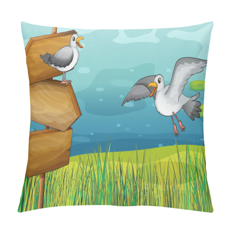 Personality  Two Chirping Birds Pillow Covers