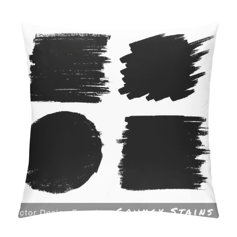 Personality  Set Of Hand Drawn Grunge Backgrounds. Pillow Covers