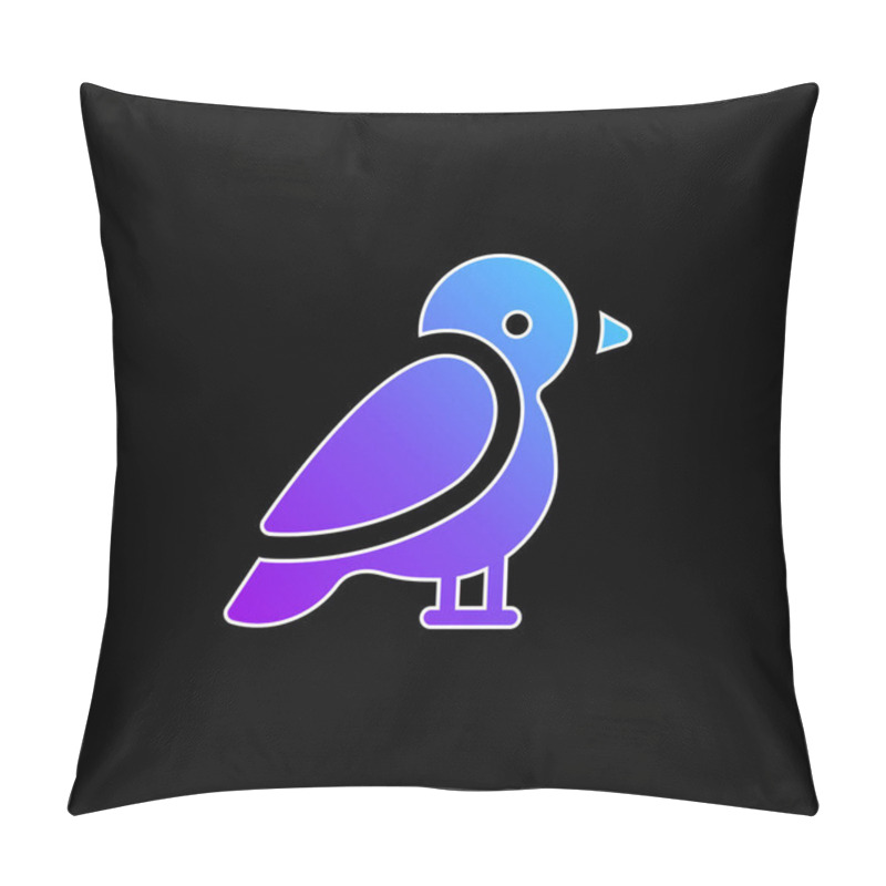 Personality  Arctic Tern Blue Gradient Vector Icon Pillow Covers