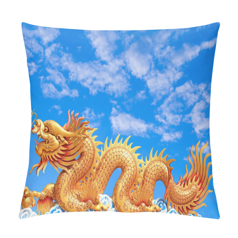 Personality  Gold Dragon Pillow Covers