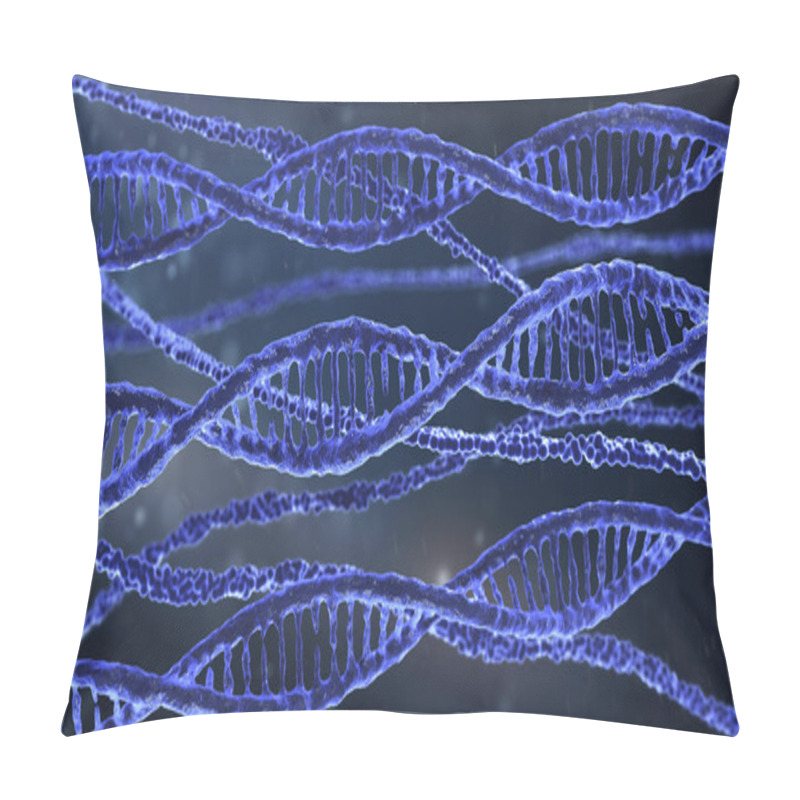 Personality  DNA Molecule. Biology, Science And Medical Technology Concept. Pillow Covers