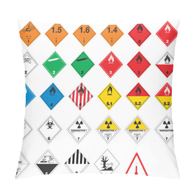 Personality  Hazardous Pictograms - Goods Signs Pillow Covers