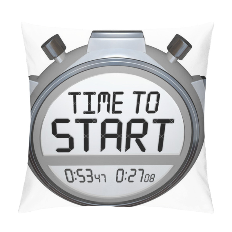 Personality  Time To Start Words Stopwatch Timer Clock Pillow Covers