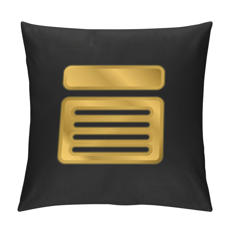 Personality  Article Gold Plated Metalic Icon Or Logo Vector Pillow Covers