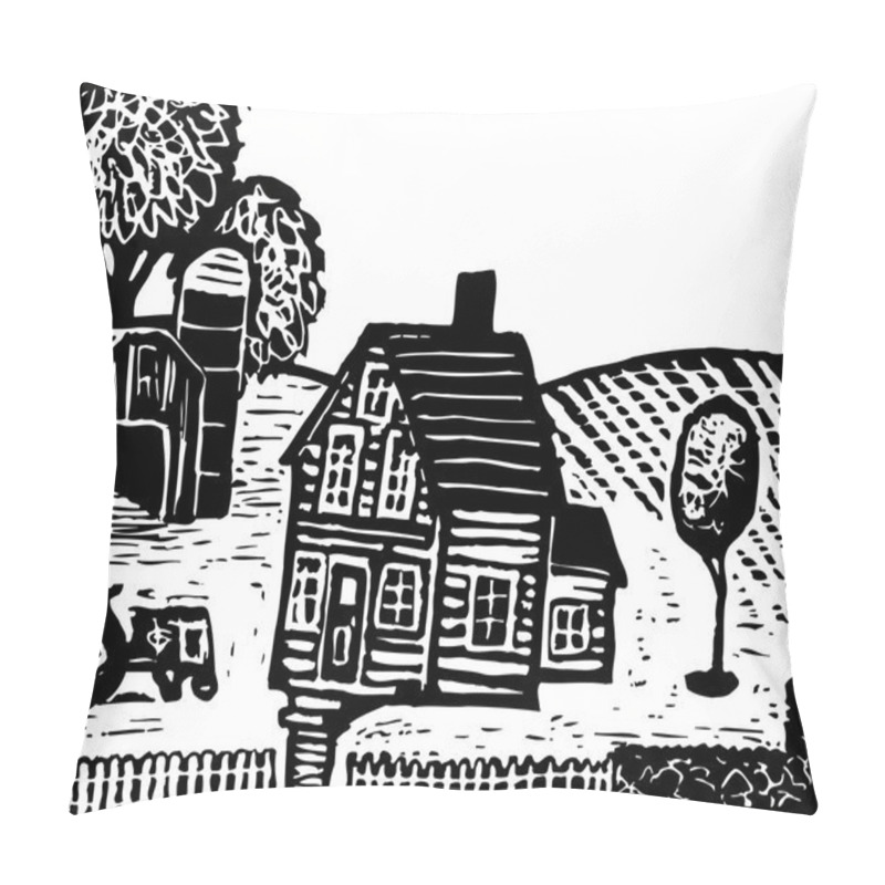 Personality  Illustration Of Farm Pillow Covers