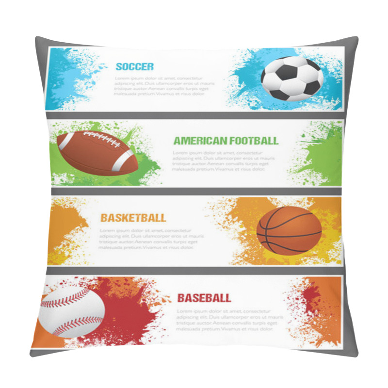 Personality  Grunge Sports Banners Pillow Covers