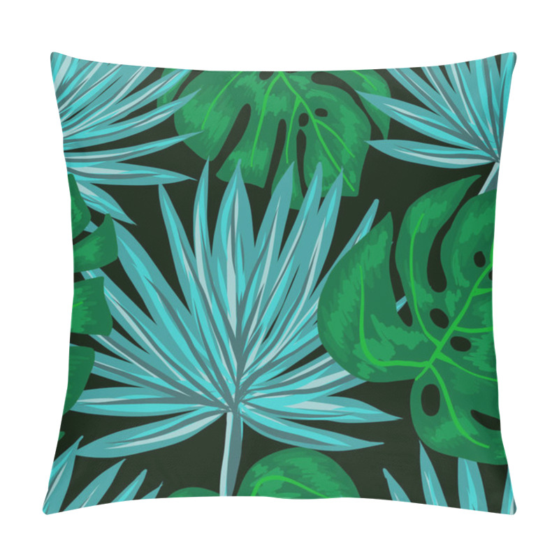 Personality  Seamless Pattern With Tropical Leaves Pillow Covers