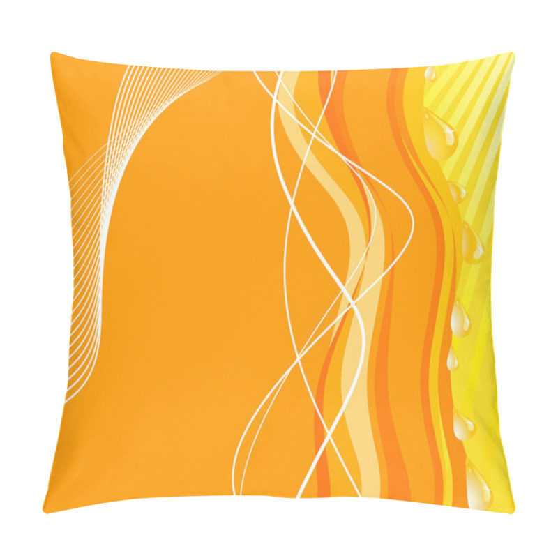 Personality  Abstract Orange Card With Running Waterd Pillow Covers