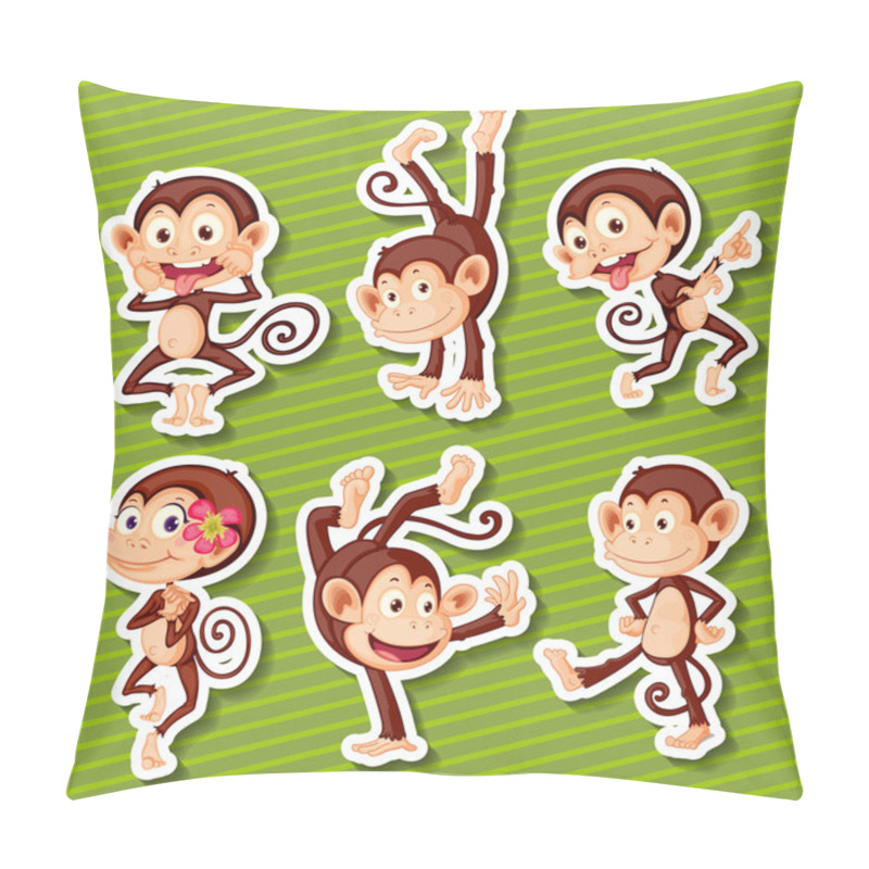 Personality  Monkeys Set Pillow Covers