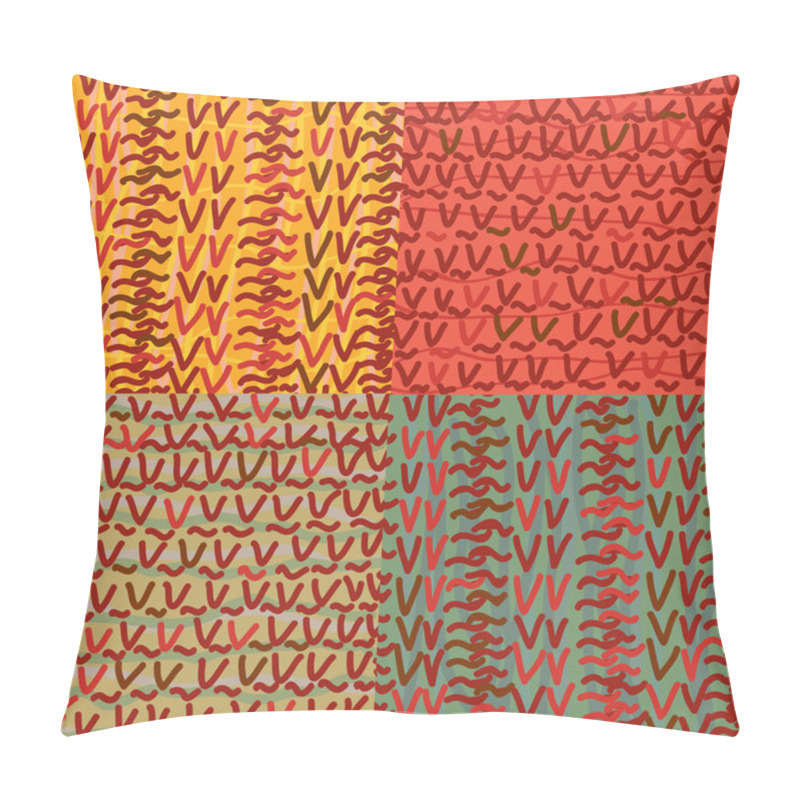 Personality  Abstract Circles Retro Seamless Pattern Pillow Covers